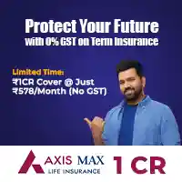 Best Deal from Max Life Insurance 1CR