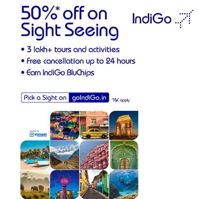 earn rewards on indigo sightseeing